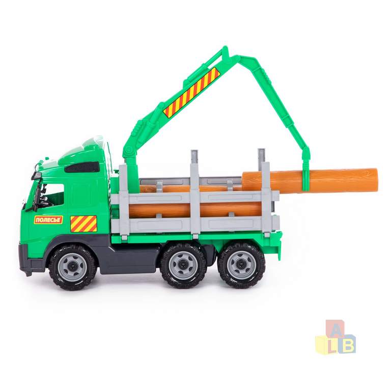 "Volvo", автомобиль-лесовоз (в сеточке) арт.8756 (1/4)