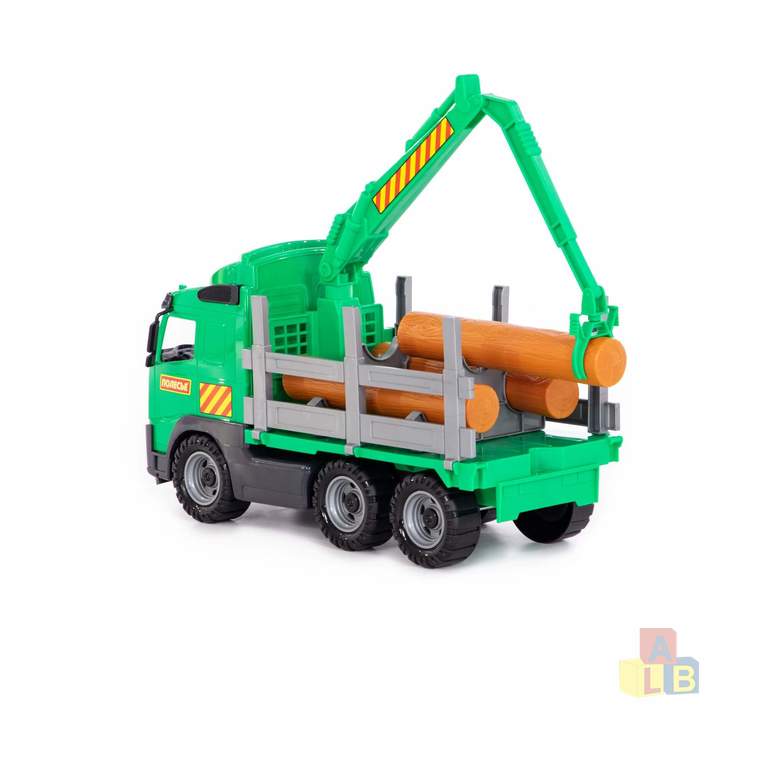 "Volvo", автомобиль-лесовоз (в сеточке) арт.8756 (1/4)