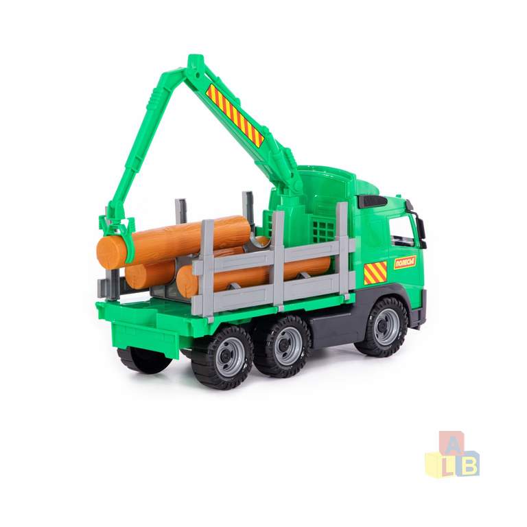 "Volvo", автомобиль-лесовоз (в сеточке) арт.8756 (1/4)