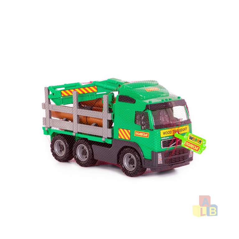 "Volvo", автомобиль-лесовоз (в сеточке) арт.8756 (1/4)