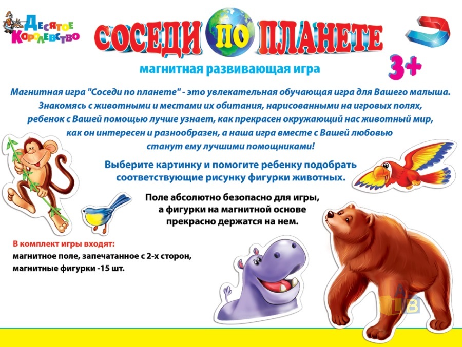 Игра магнитная развивающая «Соседи по планете», арт.01757