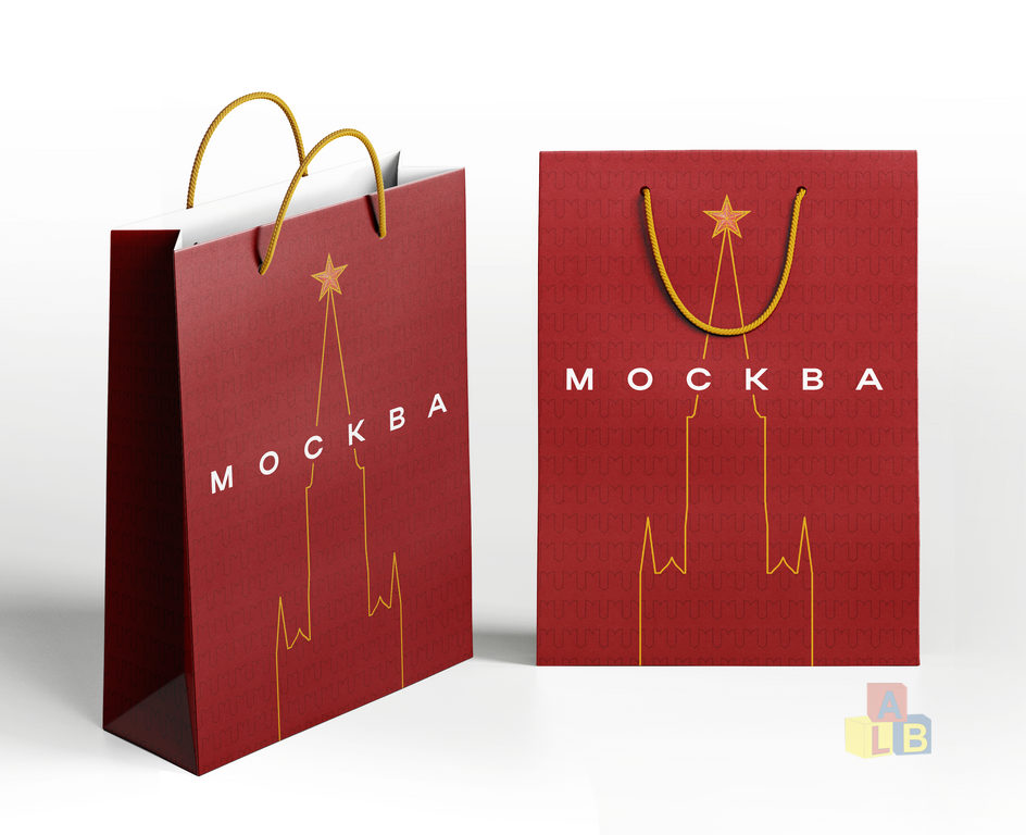 Пакет подарочный "Москва", размер 18*23*10 (1/12)(кор.720), арт.A-2510S