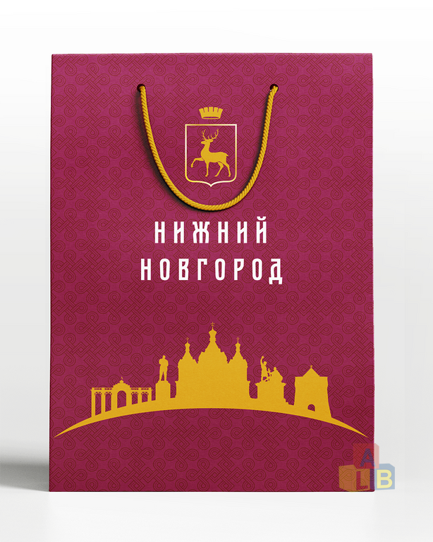 Пакет подарочный "Нижний Новгород", размер 26*32*12 (1/12)(кор.480), арт.A-2505M